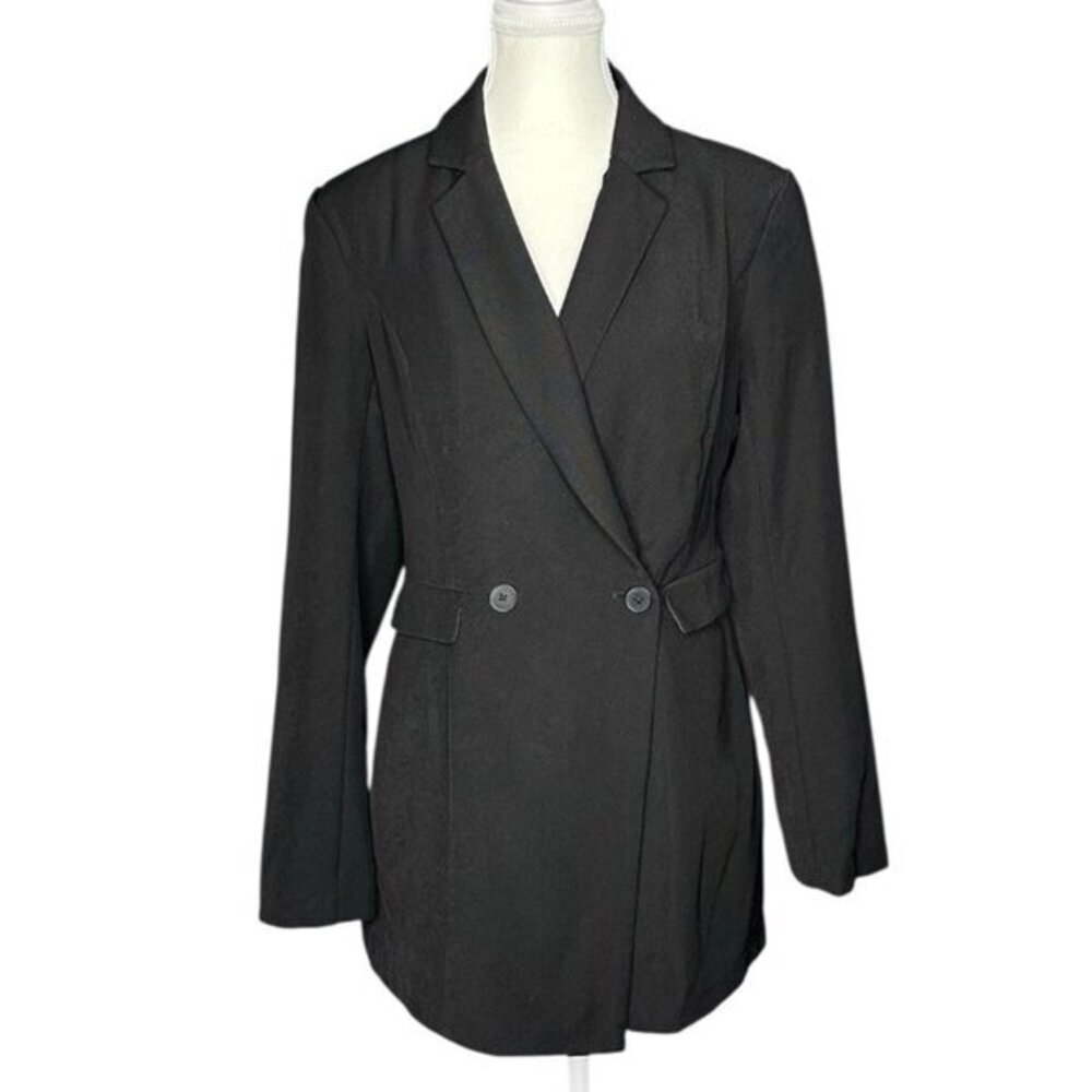 Endless Rose Black Double Breasted Blazer Romper Long Sleeve Tailored Size M‎